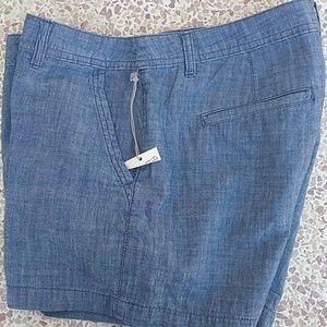 Cotton Chambray Shorts